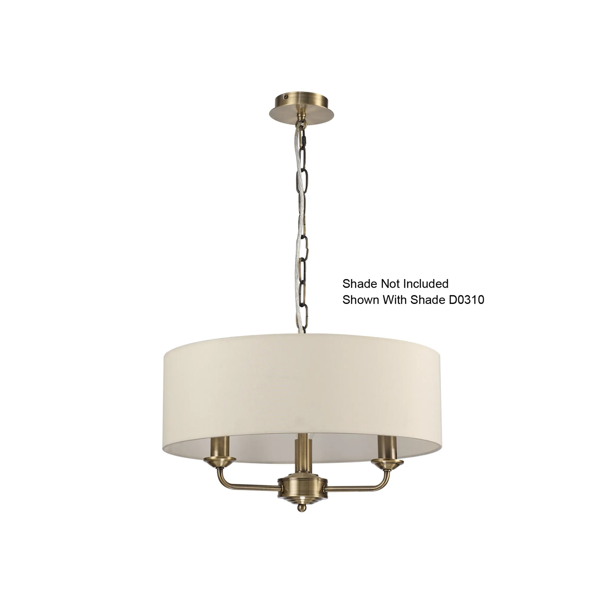 Banyan Pendant 3 Light Antique Brass D0355  Deco Banyan